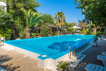 Swimming pool in Greek hotel