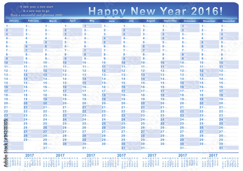 calendar 2016 english printable organizer planner contains the dates highlighted the