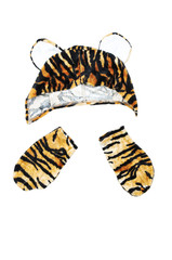  Suit of tiger on white backgraund. Tiger carnival suit. 