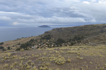 Fototapeta na wymiar Amantani, lago Titicaca, Perú
