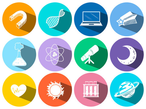 Science and technology icons