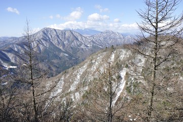 雲を被る富士山
