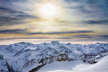 Fototapeta na wymiar Snowy Alpine Ski Resort