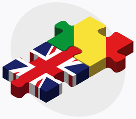 United Kingdom and Congo Flags