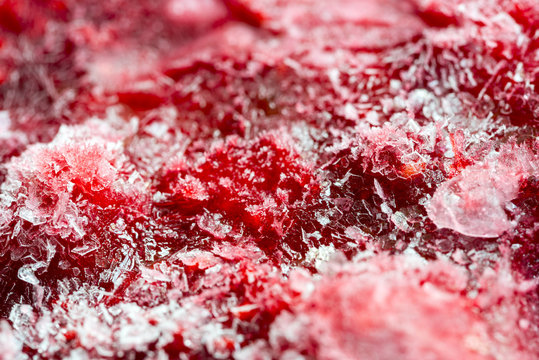 Frozen raspberry jam