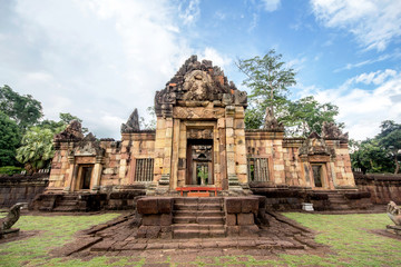 Fototapeta premium Prasat near Phanomrung Historical Park at Buriram in Thailand
