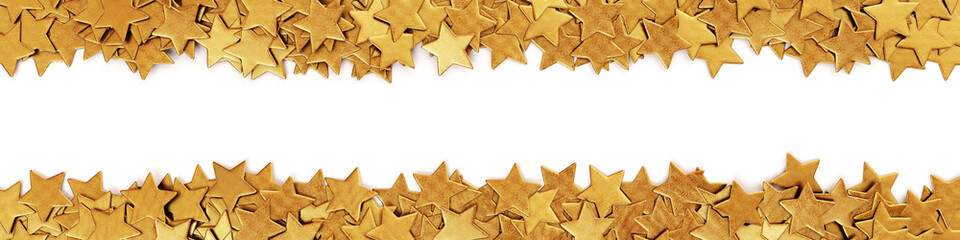 Gold confetti stars - panorama