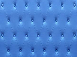 Pattern of blue leather seat upholstery