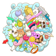 Vector illustration milk abstraction