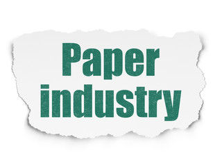 Manufacuring concept: Paper Industry on Torn Paper background