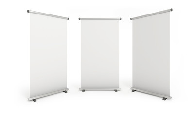 Blank roll up banner display and Blank Exhibition Trade Stand - Display