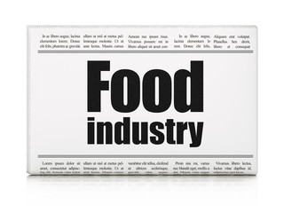 Manufacuring concept: newspaper headline Food Industry