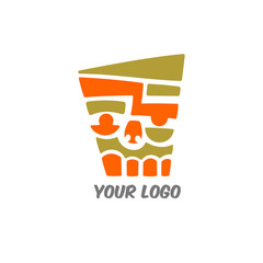 Abstract face logo vector illustration
