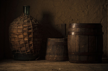 Still Life with a keg of beer 