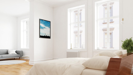 Schlafzimmer in Berlin in Altbauwohnung