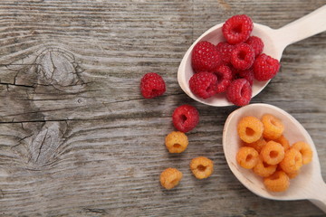 Ripe raspberries