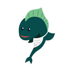 Cartoon chef fish characters