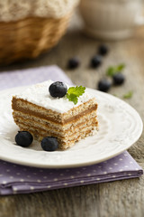 Almond cake with blueberry
