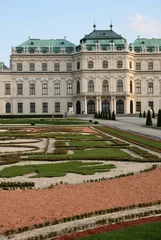 Deurstickers VIENNA, AUSTRIA - APRIL 22, 2010: Belvedere Palace Gardens in Vienna, Austria © shiler_a
