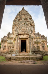 Naklejka premium Prasat Phanomrung Historical Park at Buriram in Thailand