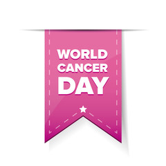 World cancer day ribbon vector