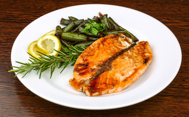 Grilled salmon