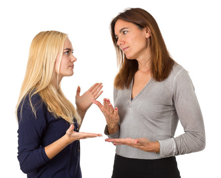Mutter im Konflikt mit Tochter - Pubertät - Streit
