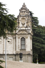 Fototapeta na wymiar ISTANBUL, TURKEY - 13 OCTOBER 2015: Design elements of the Dolmabahce Palace in Istanbul