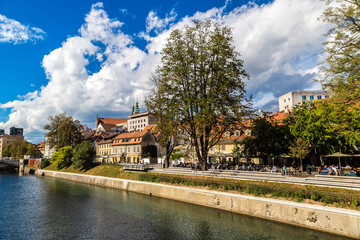 Fototapeta na wymiar Ljubljana river