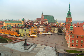 Fototapeta na wymiar Panoramic view of Warsaw