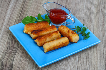 Fry cheese sticks
