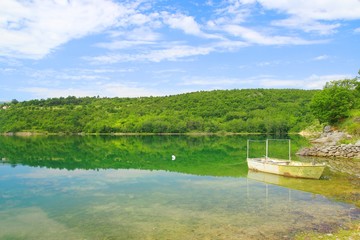 Boat on lake