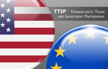 Obraz na płótnie Canvas TTIP - Transatlantic Trade and Investment Partnership