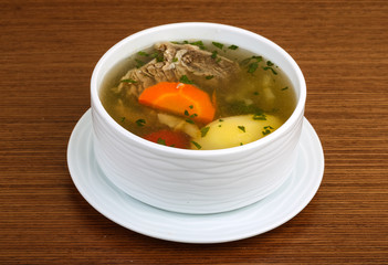 Beef soup with vegetables