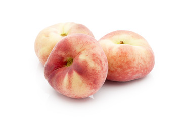 Peach on the white isolatd background.