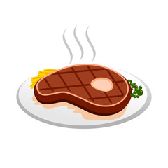 Hot Grilled Steak Plate