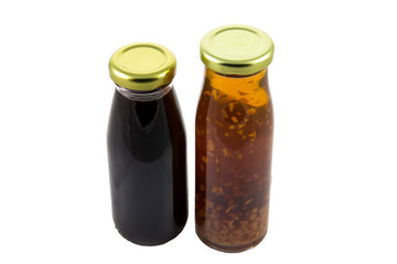 Juice bottle isolated on white background