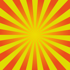 Retro radial background illustration of a stylish orange