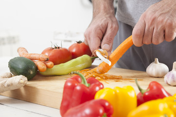 Preparing fresh organic food