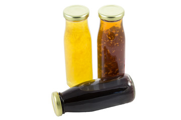 Juice bottle isolated on white background