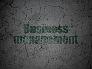 Business concept: Business Management on grunge wall background