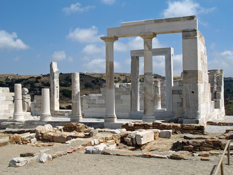 Grèce, temple de Dimitra dans l'île de Naxos dans les Cyclades