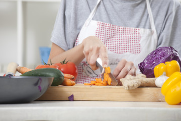 Preparing fresh organic food