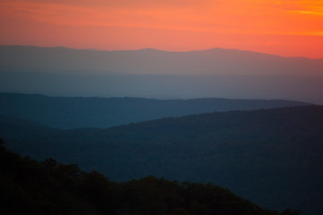 Sunset Over the Mountains