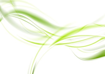 Abstract bright green waves