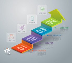 Infographic design template and marketing icons.