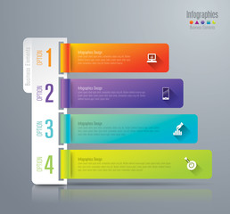 Infographic design template and marketing icons.