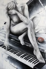 Keuken foto achterwand Bestsellers Collecties liefde piano