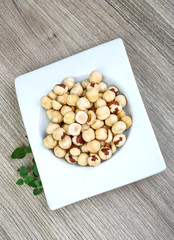 Hazelnuts in the bowl