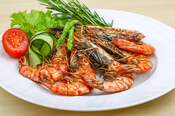 Grilled prawns